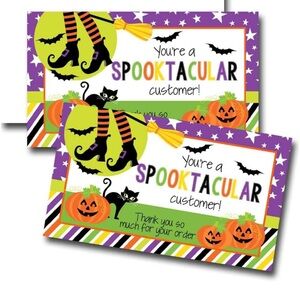 LAST SET👻 25 Premium Spooktacular Customer Thank you cards